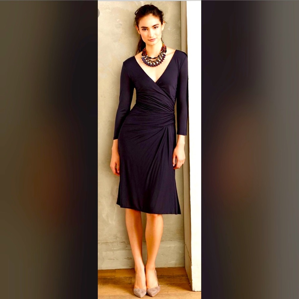 Velvet by Graham & Spencer Graphite Grey Jersey Dress, Size 8P